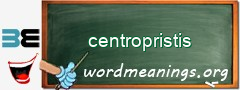 WordMeaning blackboard for centropristis